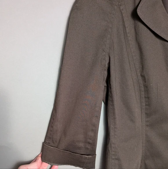 Anne Klein Tailored Brown Button Front Stretch Blazer Workwear or Smart Casual - Picture 10 of 14